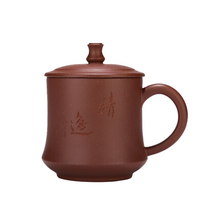 

Jingdong supermarket] hundred years Liyong purple sand cup purple sand cover cup Yixing all handmade raw ore purple mud Qingyi cup cup