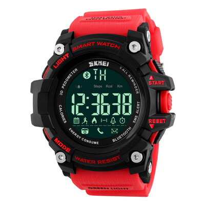 

Time beauty skmei smart watch mens sports watch multi-function student running Bluetooth electronic watch 1227 red