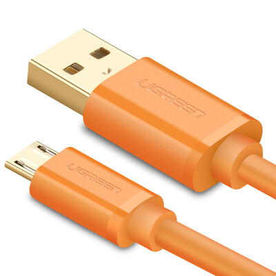 

Green charging&data transferring cable orange - round line15 m