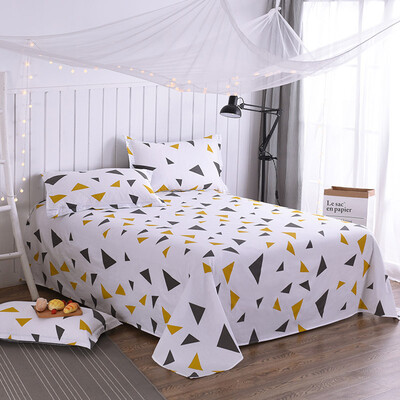 

Yingxin textile cotton bedding high count high density cotton twill single sheets 155 230 simple elements blue A version