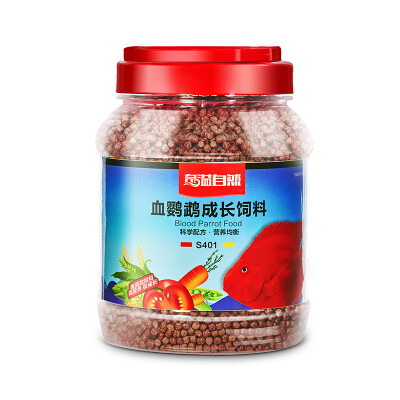 

Qiyi natural blood parrot Zengyan feed aquarium fish tank ornamental fish feed large fish fish food parrot rose Yan fish food 500 grams -403