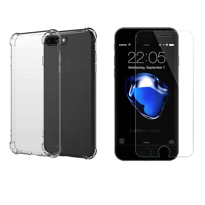 

To send the film] ESCASE iPhone7 mobile phone shell air bag drop all-inclusive Ming Bao soft shell through the jacket for Apple 7