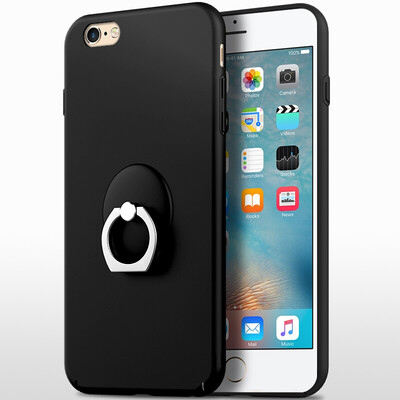

[Трубка] Пять частей мембраны оболочки BIAZE яблока 6S / 6Plus телефон оболочки / защитный рукав iPhone6S / 6Plus стали текстуры черная пленка кольцо телефона пряжки корпуса башмака