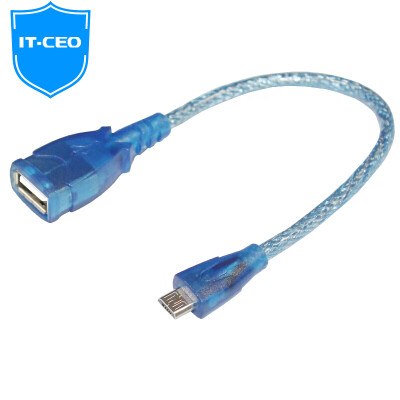 

IT-CEO V08TG-C Micro 5pin OTG data adapter for mobile phone tablet computer millet box access U disk / mouse usb interface transparent blue