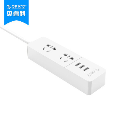 

ORICO MNP-2A3U USB Sockets Terminal Blocks 2 Travel Ports Pins Pins Lightning Protection Surge 1 m Line White