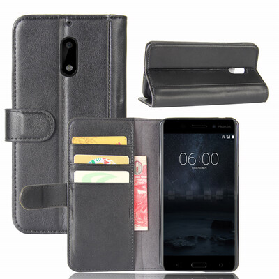 

GANGXUN Nokia 6 Чехол из натуральной кожи с магнитной крышкой Kickstand Card Slot Wallet Pouch для Nokia 6