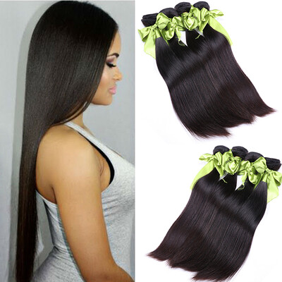 

Brazilian Virgin Hair 4 Bundle Deals Brazilian Straight Hair 7A Unprocessed Virgin Hair Kinky Straight Cheap Bundles 0F Weave