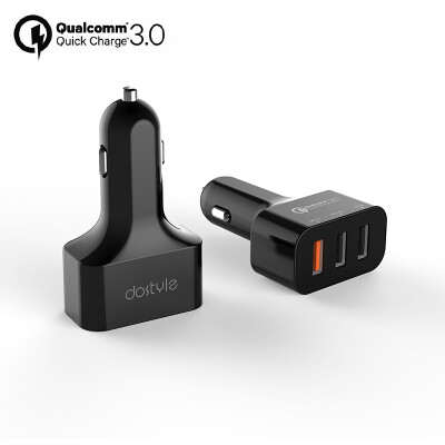 

dostyle DC303 Qualcomm QC3.0 certified fast charge car charger three car charger glare black