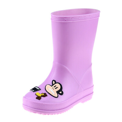 

PaulFrank big mouth monkey childrens rain boots men&women baby tube rain boots rubber shoes water shoes PF1008 purple 26 suitable for foot length 170mm
