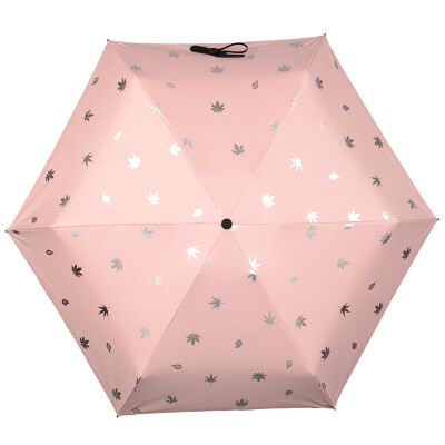 

Flower feeling five fold umbrella sunscreen umbrella umbrella hot stamping maple pink