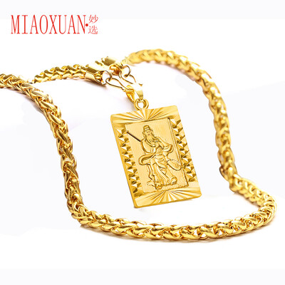 

Miaojiao jewelry Guan Gong Youyou men plated gold pendants