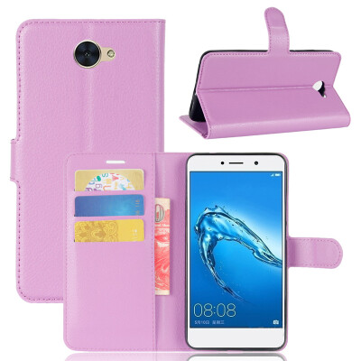 

GANGXUN Huawei Y7 Case High Quality PU Leather Flip Cover Kickstand Anti-shock Wallet Case for Huawei Y7