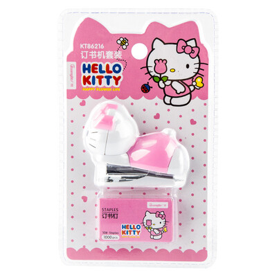 

GuangBo mini 12 stapler staple stationery suit color random Hello Kitty KT86216