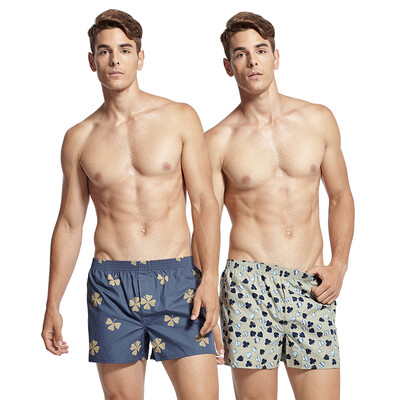 

【Jingdong Supermarket】 BXMAN men's underwear cotton Aloo pants loose flat pants fashion printing spring and summer 2 installed 288289 180XL