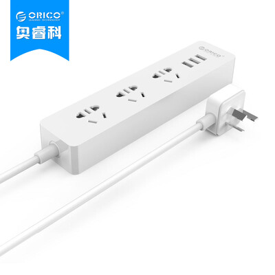 

ORICO MNP-3A3U USB socket plug-in board terminal board 3-way travel portable row plug row row lightning protection surge surge