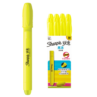 

Sharpie fluorescent pen jelly yellow paper box 12 loaded