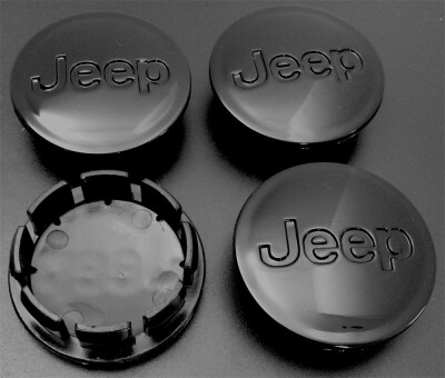 

4x 64mm ALLOY WHEEL HUB CENTER CAPS JEEP BLACK BADGE RENEGADE CHEROKEE WRANGLER