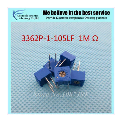 

100Pcs/Lot 3362P-1-105LF 3362P 105 1M ohm Trimpot Trimmer Potentiometer Variable resistor new original