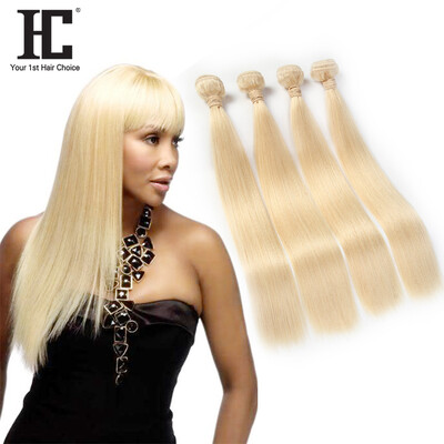 

613 Blonde Straight Virgin Hair Malaysian Honey Blonde Human Hair Hundles 4pcsLot Virgin Straight Blonde Hair Weave Extension
