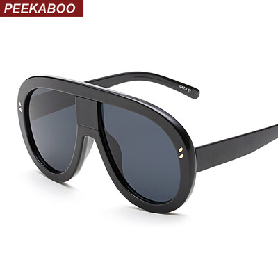 

Peekaboo oversized sunglasses women black white frame big men designer sun glasses unisex male uv400 lens eyewear
