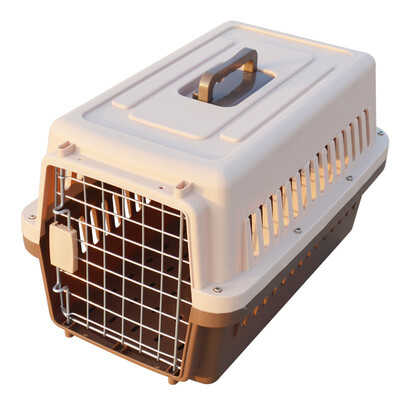 

Hanhan Park pet air box dog dog cat out of the box shipping box suitcase transport cat cage portable brown 48 30 30cm for 8 pounds below the pet