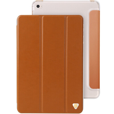 

BIAZE Apple iPad Mini4 Case / Case Lightweight Fall Protection Smart Sleeping Leather Case Elegant Series PB31-Brown