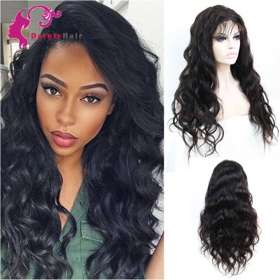 

8A 180 Density Body Wave 360 Lace Frontal Wigs Human Hair with Baby Hair Indian Virgin Hair Lace Wig Pre Plucked Natural Hairlin