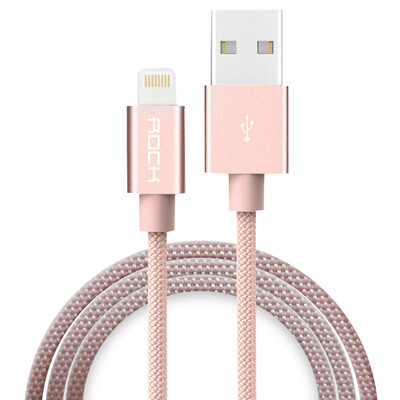 

ROCK Lightning cable for charging&data transferrose gold