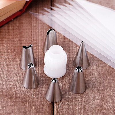 

Yang Chen Biaohua mouth Biaohua bag set 304 stainless steel cake Biaohua mouth 6 tablets 10 only mounted f
