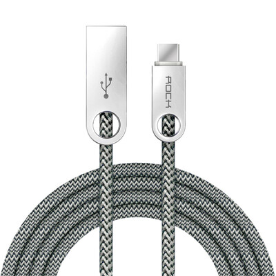 

Rocket ROCK Type-C data cable mobile phone zinc alloy charging cable for music millet 4C 5 Huawei P9 glory V8 Meizu PRO5 a plus 2 1 m yellow