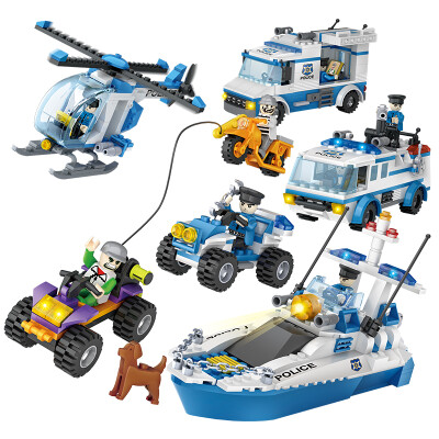

COGO) New City Series Building Blocks Helicopters Motorcycles Children's Enlightenment Puzzle Assembled Toys Stereo Spells Small Stones 164