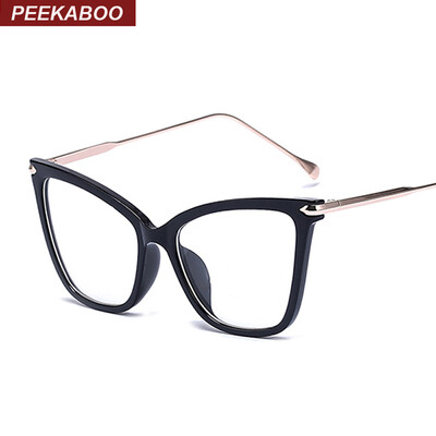 

Peekaboo Black sexy fashion eyewear cat eye designer brand luxury big eye glasses cat eye frames for women female gold oculos