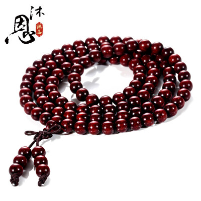 

Mu Nian lobular red sandalwood hand string of high density with Venus 108 * 6mm SC19850