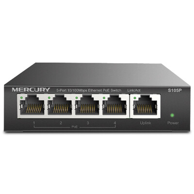 

Mercury (MERCURY) S105P новая версия пятисот триллиона четырехпортовых POE-переключателей