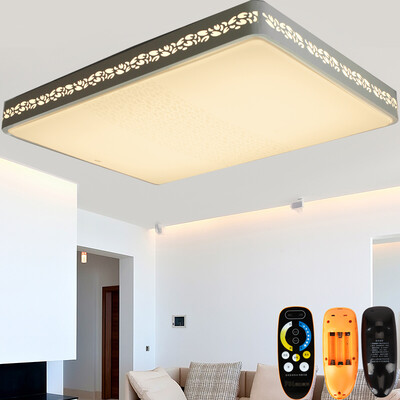 

[Jingdong supermarket] Foshan lighting (FSL) LED ceiling lamp square with remote control stepless dimming modern simple living room lights 72W and Yue 28009