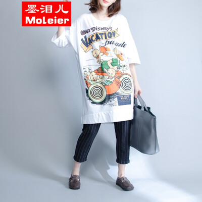 

Fat MM large size art fashion women fashion Tide T shirt loose casual printing women