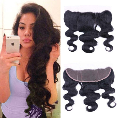 

8A Ear to Ear Lace Frontal Closure With Bundles Peruvian Virgin Hair With Closure Human Hair 3 Bundles With Lace Frontal Closure