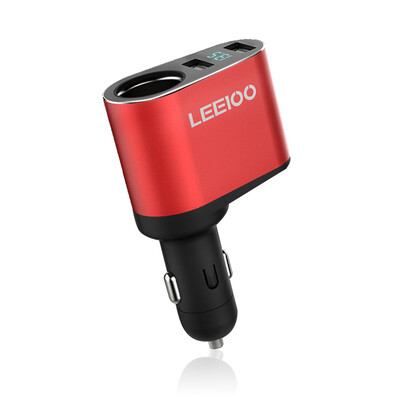 

Le Yi Leeioo Автомобильное зарядное устройство двойной USB автомобильное зарядное устройство прикуривателя Тиран золото