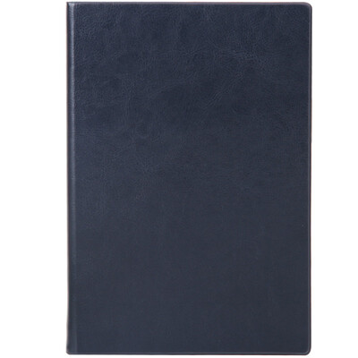 

Effective deli 3186 business office leather surface notebook meeting this notebook 25K 160 pages blue