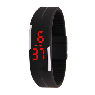 

12 Colors Fashion Women Men Rubber LED Watch Date Sport Bracelet Digital Wrist Watch Waterproof Colorful Clock