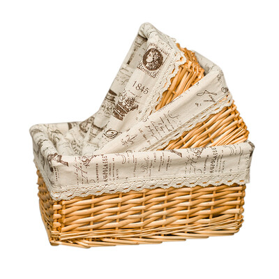

EDO storage basket storage box woven basket desktop debris basket should be home storage box fabric wicker storage basket large medium&small set TH1198
