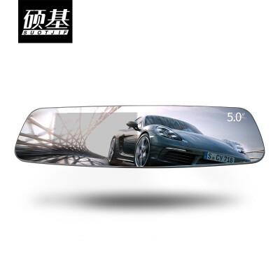 

Shuo-based (SUOTJIF) driving recorder M7800H 1296P HD night vision 5-inch IPS screen 158 ° wide-angle rearview mirror before and after the double lens