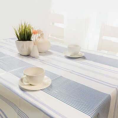 

FOOJO rich waterproof&oil-resistant PVC table cloth tablecloth 135 180cm blue