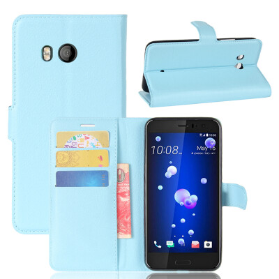 

GANGXUN HTC U11 Case High Quality PU Leather Flip Cover Kickstand Anti-shock Wallet Case for HTC U11