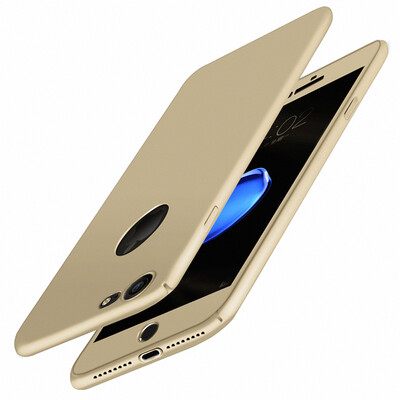 

Mo Fan Apple 7 phone shell iphone7 protective cover (send high-definition film) all-inclusive anti-wrestling scrub shell / shell men and women models champagne gold