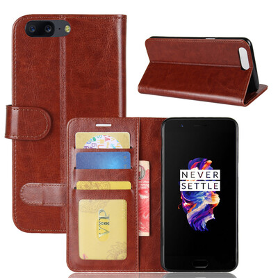 

GANGXUN OnePlus 5 Case High Quality PU Leather Flip Slim Kickstand Wallet Cover for OnePlus 5