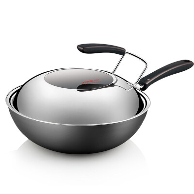 

【Jingdong Supermarket】 Cooking the king's wok no stick pan 30cm no oil smoke cover pot pot induction cooker gas gas stove fire fire general cooking pot C30G