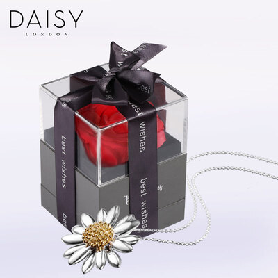 

Britain DAISY LONDON handmade new daisy 15mm pendant 925 silver necklace gift set