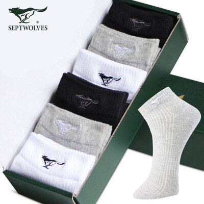 

Jingdong supermarket seven wolves SEPTWOLVES socks socks men sports wind men&39s socks breathable sweat sweat casual socks mixed color 6 pairs of boxed Z90725