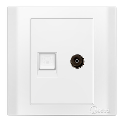 

Midea Midea switch socket 86 anti-splash box waterproof box E03 elegant white